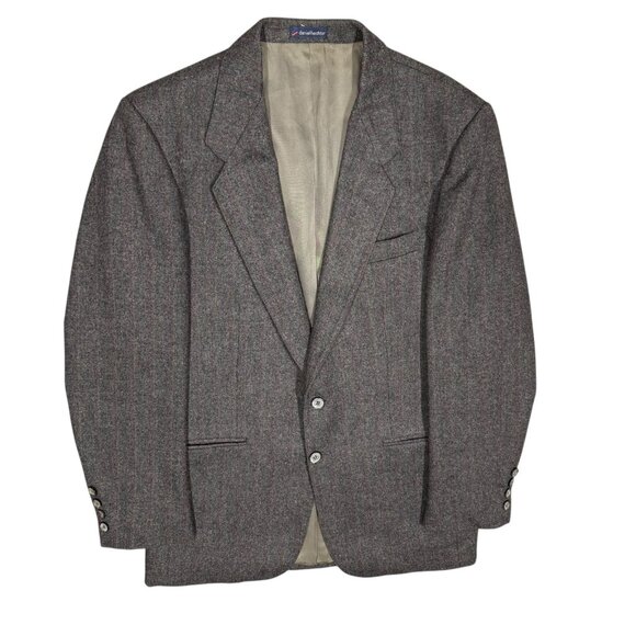 Vintage Daniel Hechter Paris Flannel Wool Blazer Sport Coat 40R - Picture 1 of 10